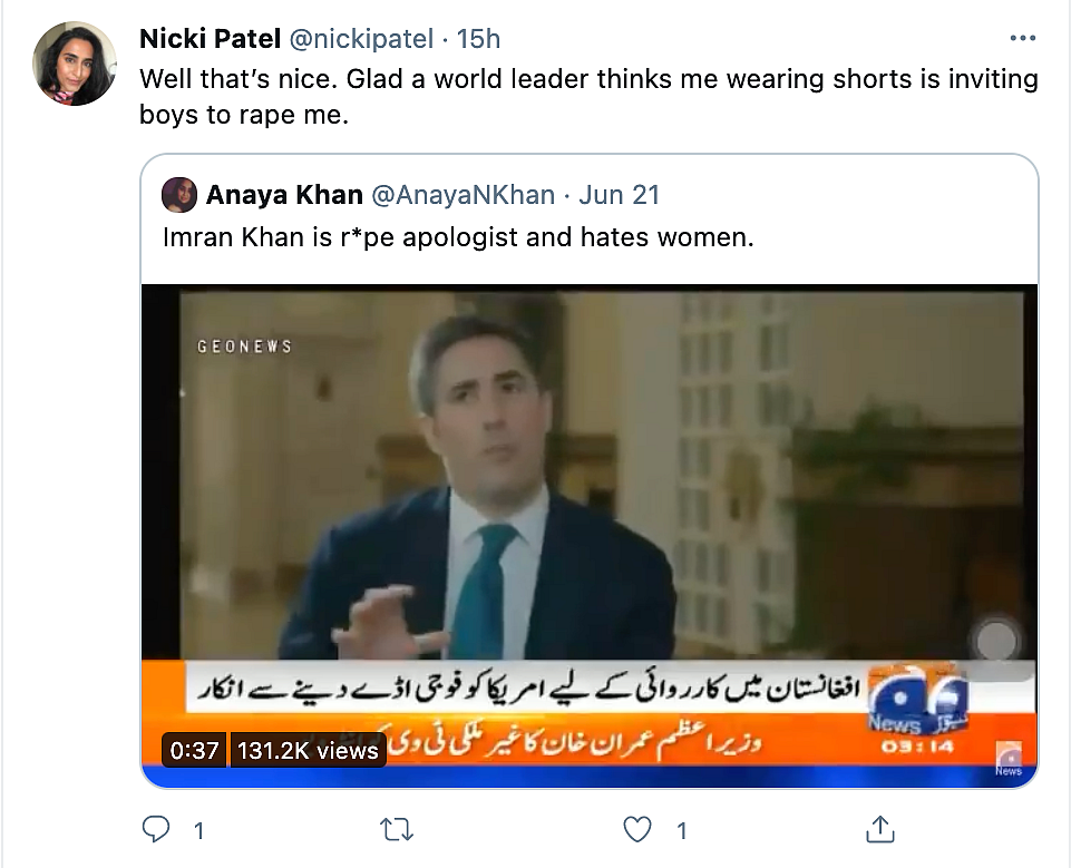 Imran Khan Called 'Rape Apologist' After Controversial Interview