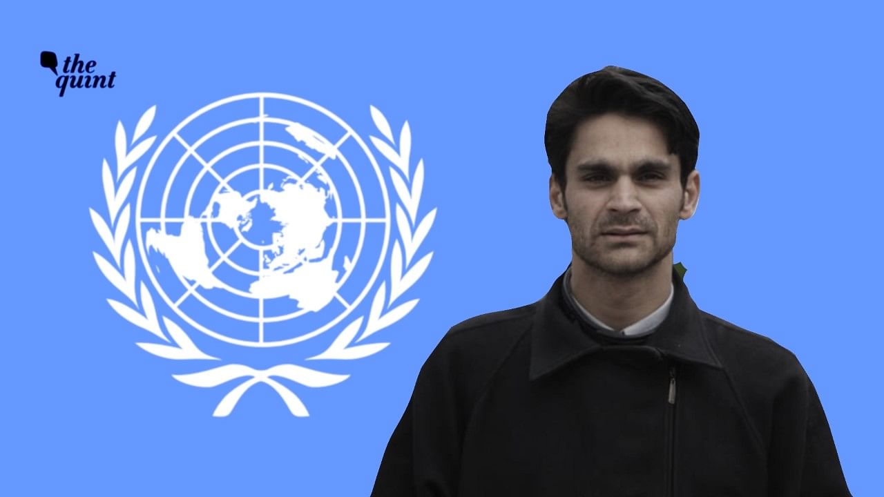 Image of Kashmiri politician Waheed Para and the UN symbol used for representational purposes.