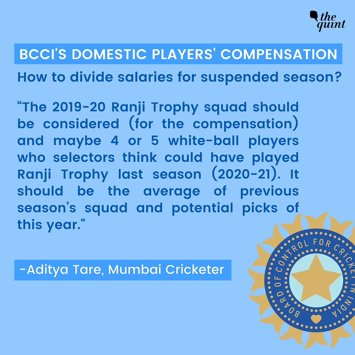 BCCI’s Domestic Compensation: Players Suggest How to Divide Funds