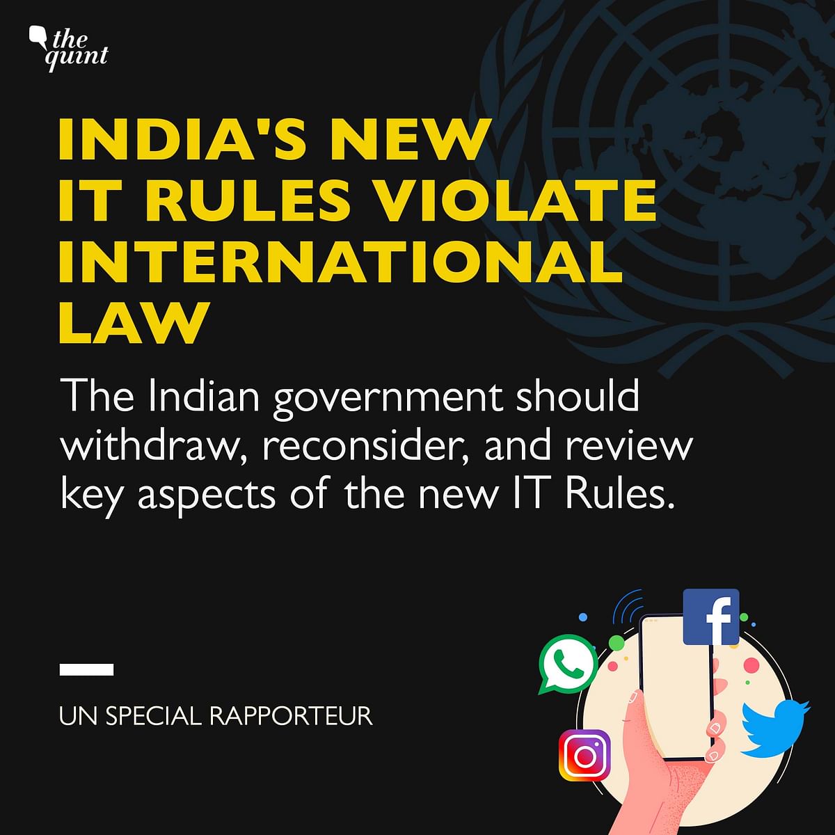 UN expresses concern over India’s new IT Rules