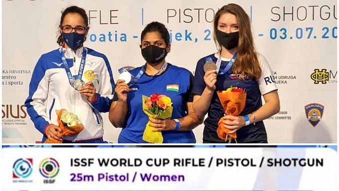 Rahi Sarnobat won Gold in women’s 25 metres pistol event at the International Shooting Sport Federation (ISSF) World Cup.