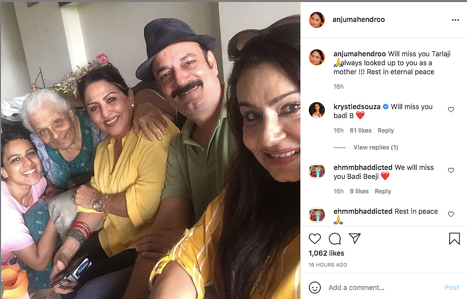'Ek Hazaron Mein Meri Behna' Actor Tarla Joshi Passes Away