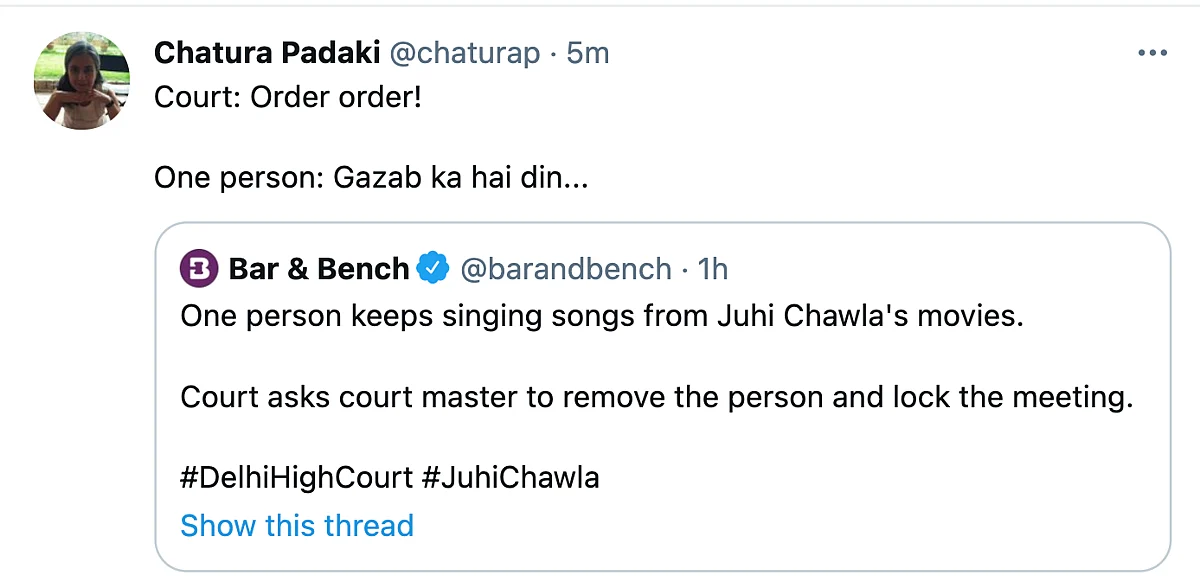 This Man Singing in Juhi Chawla's 5G Hearing Has Twitter in Splits