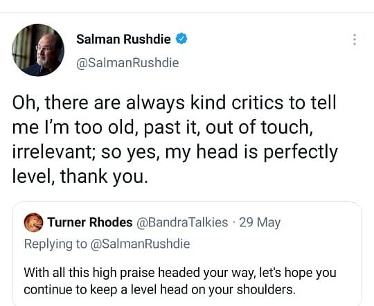 Salman Rushdie turns a year older today. 