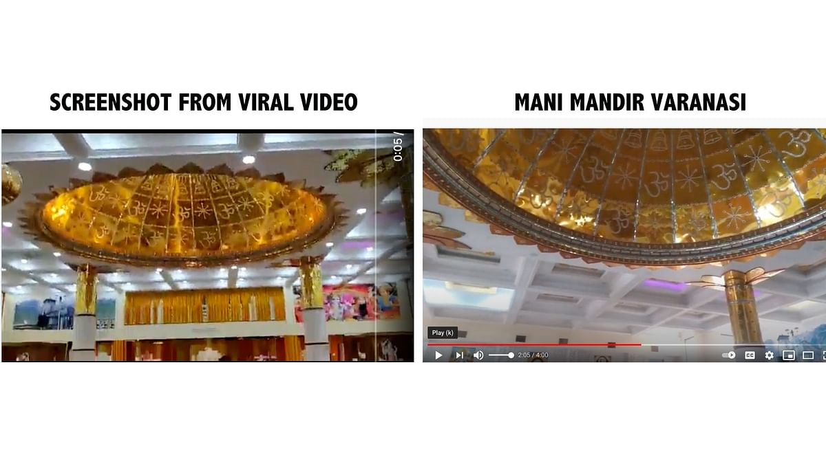 The video which has now gone viral is not of Kashi Vishwanath temple but Mani Mandir in Durgakund, Varanasi.
