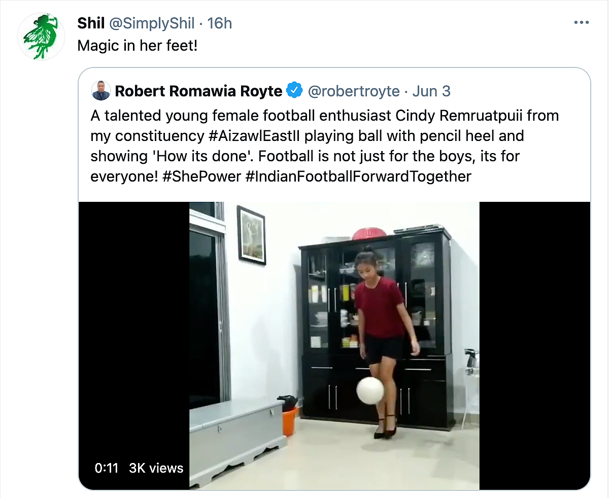Watch: Mizoram Girl Does Football Tricks in Heels, Wins Hearts