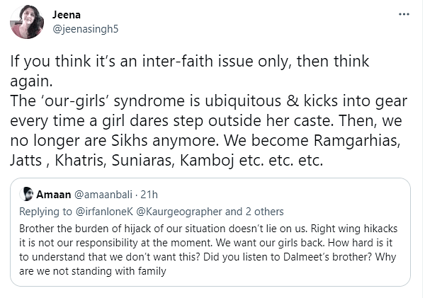 Women have taken to social media to point out how the Srinagar Muslim-Sikh 'conversion' row is laced with misogyny.