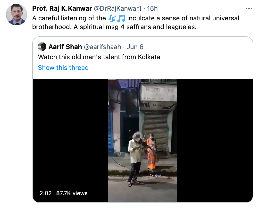 Twitter Is Moved by This Old Man Playing the Violin in Kolkata