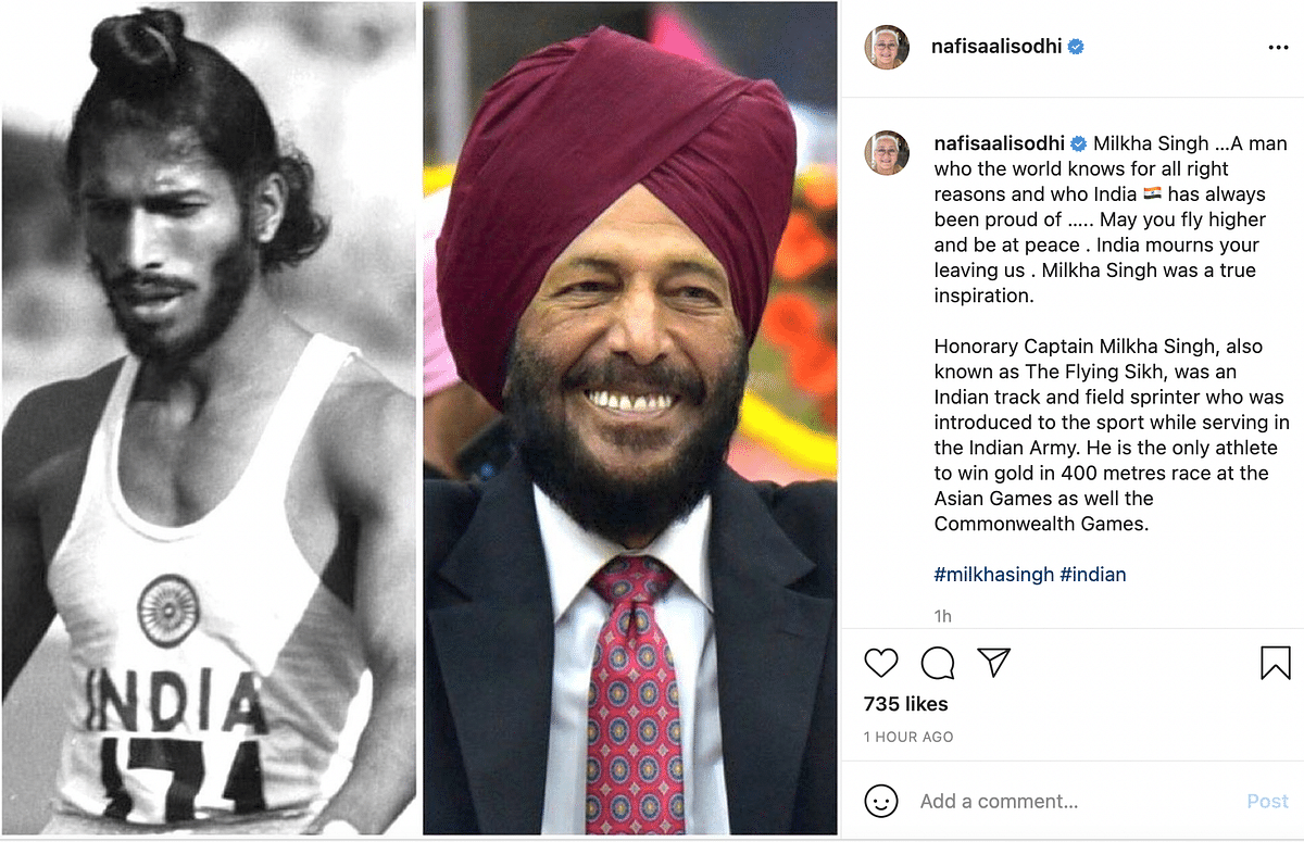 Several Bollywood celebrities took to social media to express grief over Milkha Singh’s demise.