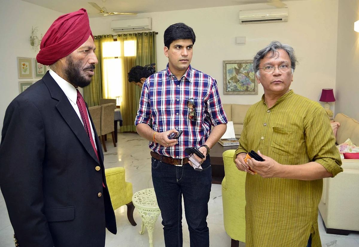 The author with Milkha Singh.
