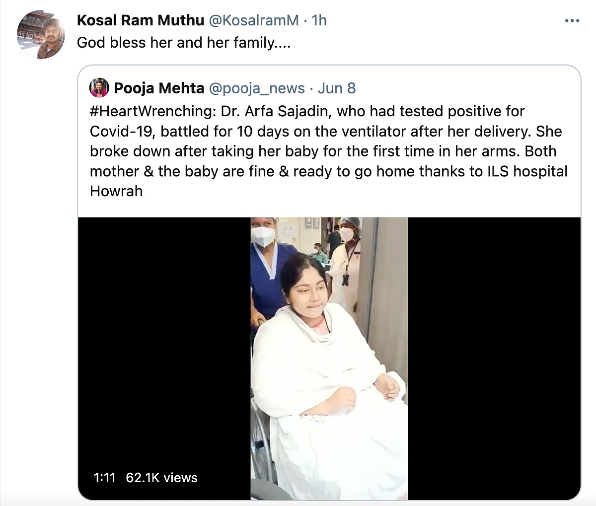 Mother Recently Recovered From COVID Holds Baby for the First Time