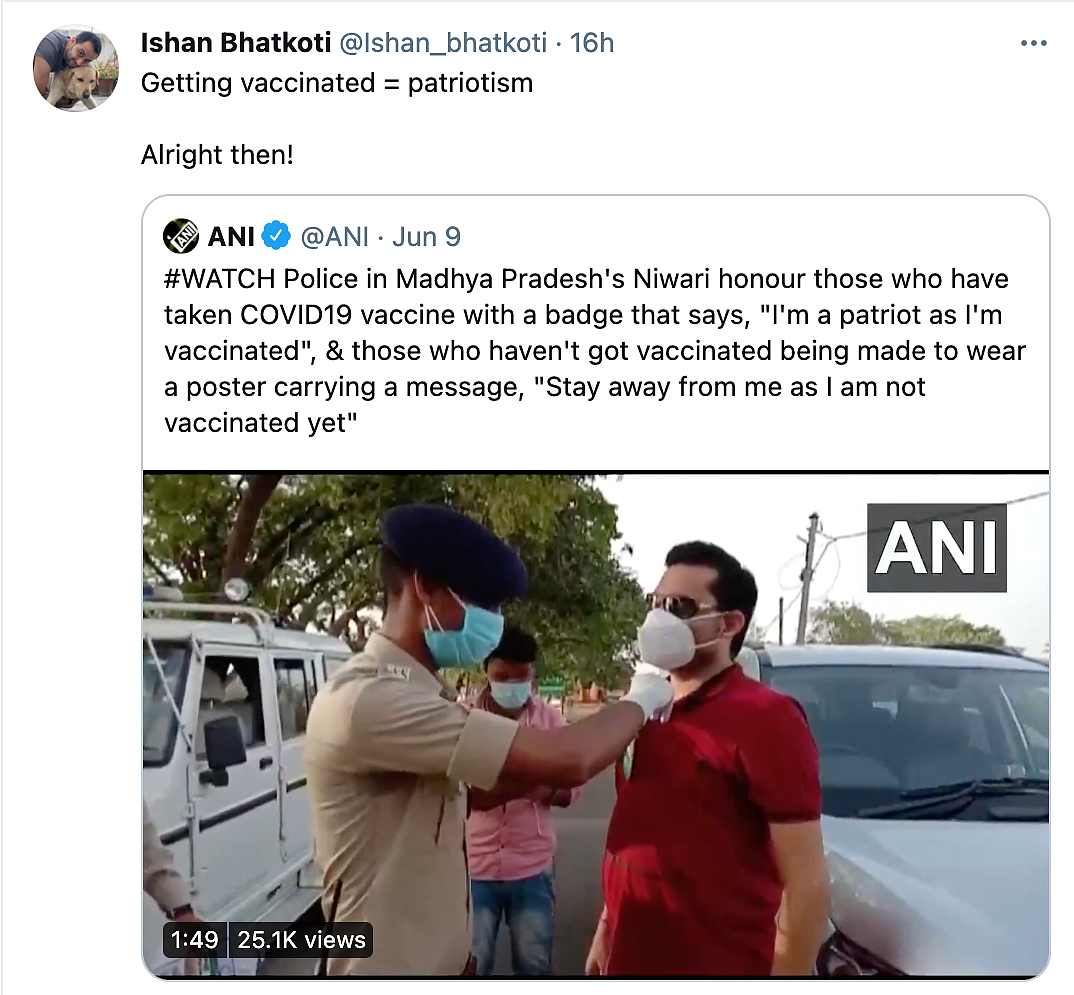 MP: People Get Tagged as Vaccinated/Not Vaccinated, Sparks Outrage