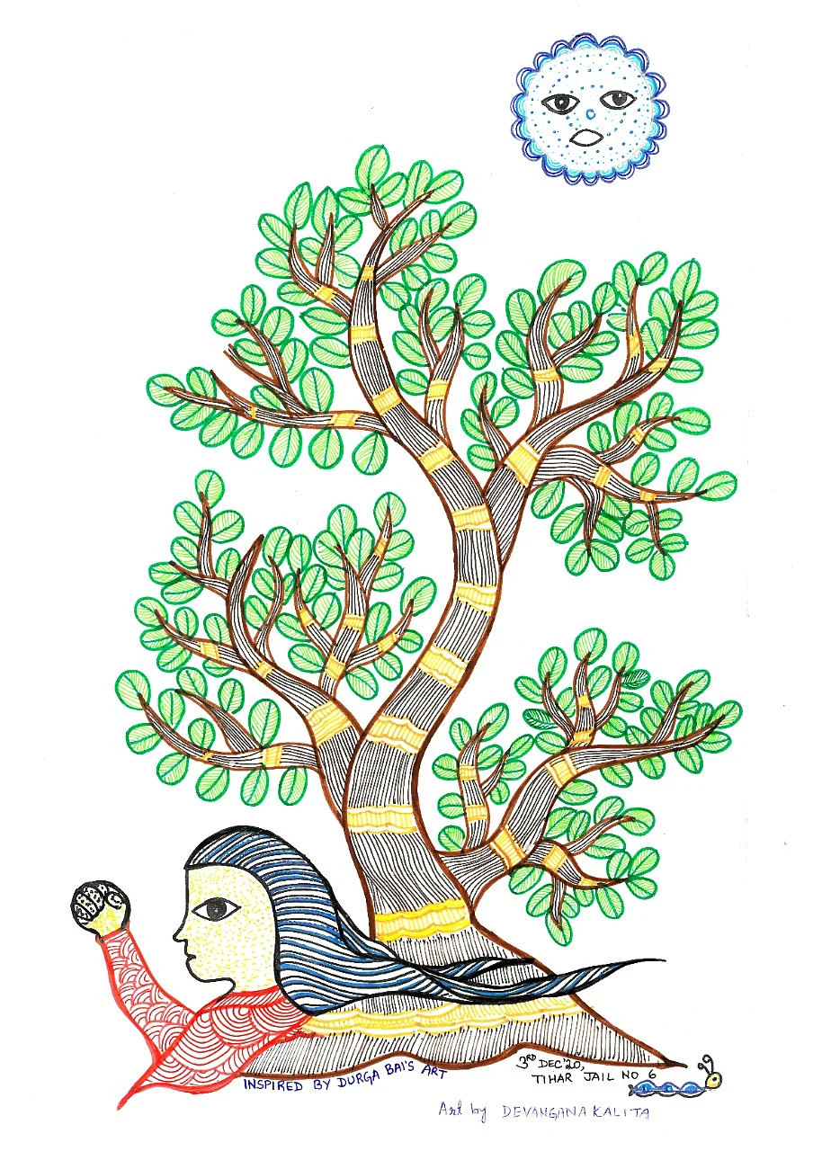 <div class="paragraphs"><p>This is a painting sent by Devangana to her family from jail.</p></div>