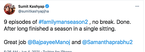 Manoj Bajpayee, Samantha's 'Family Man 2' Gets High Praise Online