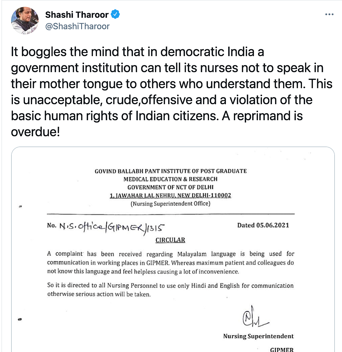Malayali Nurses Asked to Speak in Hindi in Delhi, Twitter Reacts