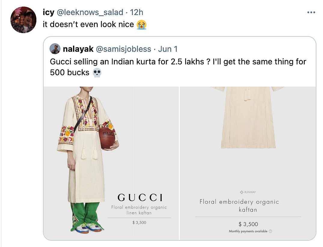 Gucci Is Selling a 2.5 Lakh Kurta & Desi Twitter Cannot Keep Calm
