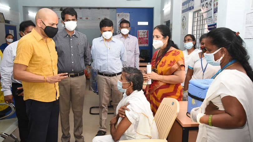 <div class="paragraphs"><p>Khadi Colony vaccination centre in Andhra Pradesh's Tirupathi.</p></div>