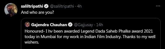 'Mahabharat' actor Gajendra Chauhan alleged that he'd been honoured with a Dadasaheb Phalke award. 
