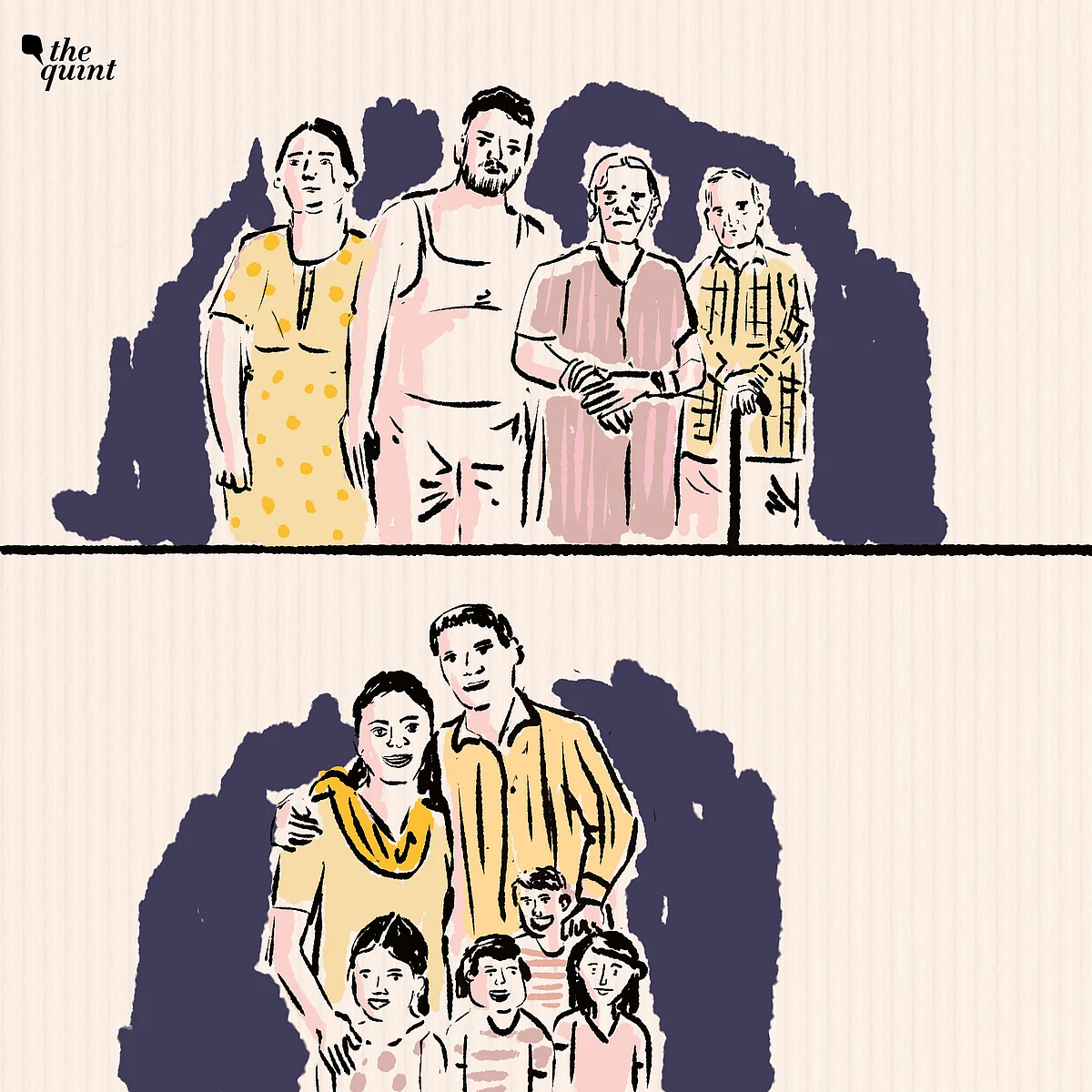 <div class="paragraphs"><p>Above is Mayank and his family, his 70-year-old father who suffers from Polio, his 62-year-old mother who has knee issues and his 39-year-old wife Rajni. </p><p>Below is 41-year-old Santosh and his wife Sunita, and his kids. Three girls and a boy. </p></div>