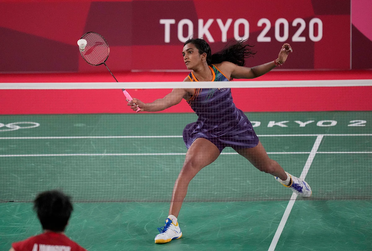 <div class="paragraphs"><p>Tokyo: India's Pusarla V. Sindhu plays against Japan's Akane Yamaguchi during their women's singles badminton quarterfinal match at the 2020 Summer Olympics, Friday, July 30,</p></div>