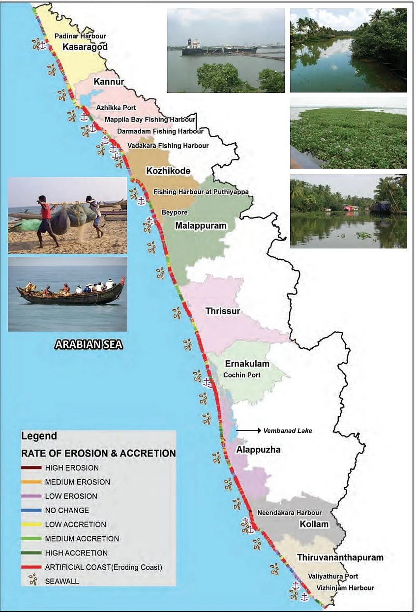 <div class="paragraphs"><p>More than 65 percent of the coastline in Kerala is eroded and 25 percent facing accretion.</p></div>