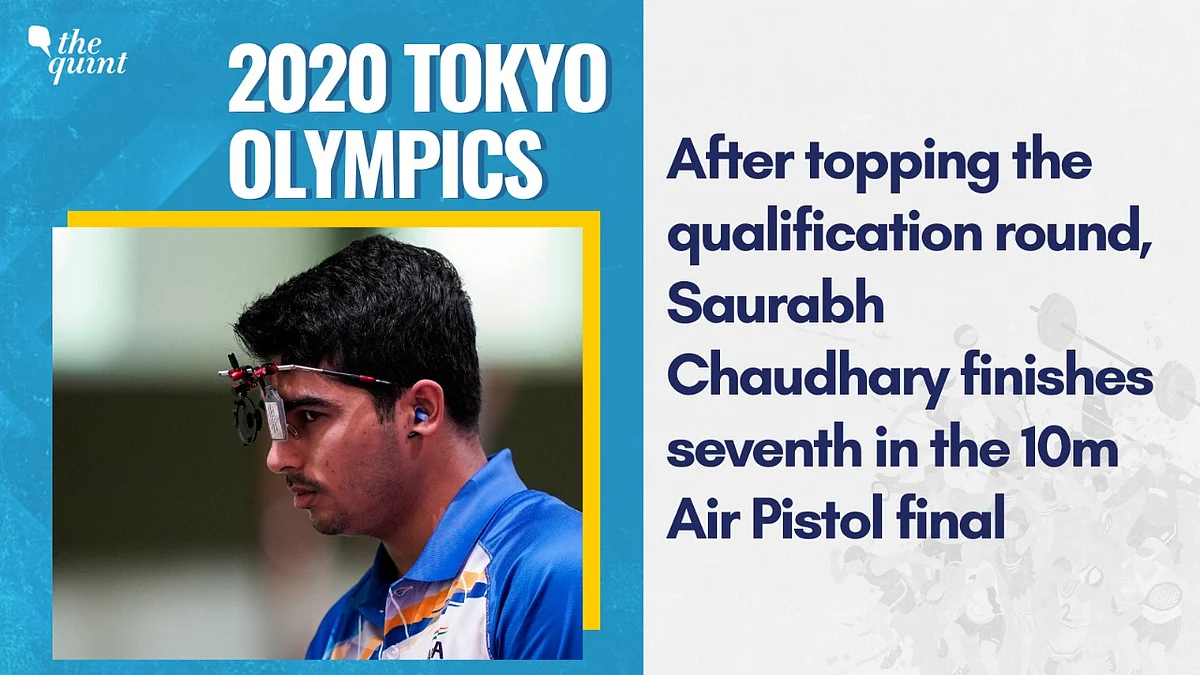 19-Year-Old Saurabh Finishes 7th in 10m Air Pistol Final at Tokyo Olympics