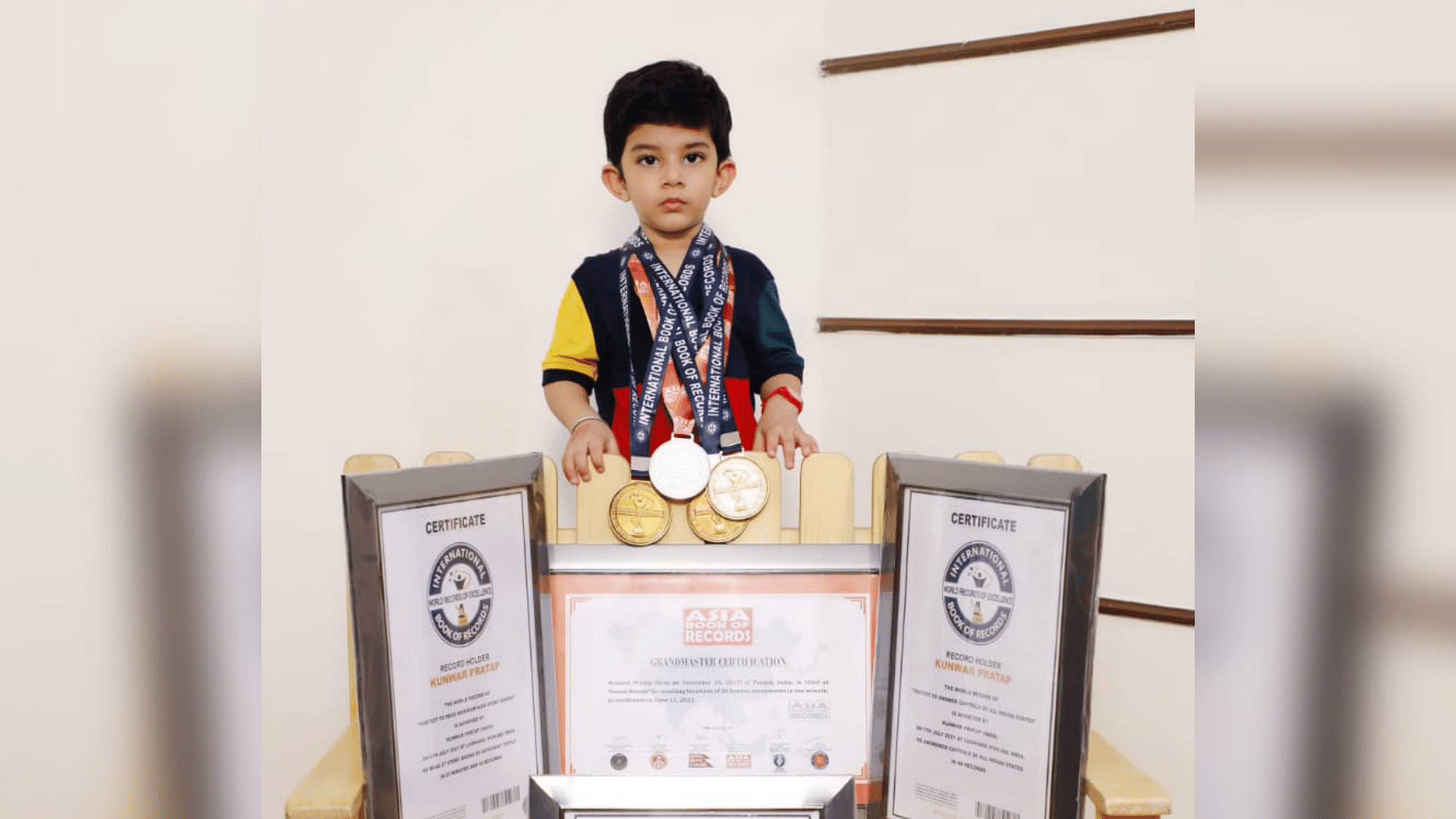 <div class="paragraphs"><p>Kunwarpratap Singh is a 3.5-year-old kid who has secured a place in the India Book of Records and the International book of Records.</p></div>