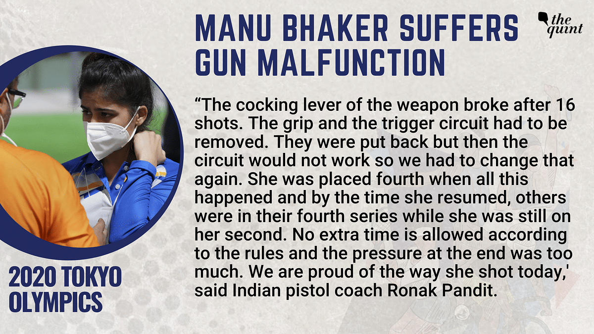Indian pistol coach Ronak Pandit explains what gun malfunction Manu Bhaker had to deal with in Sunday's qualifier.