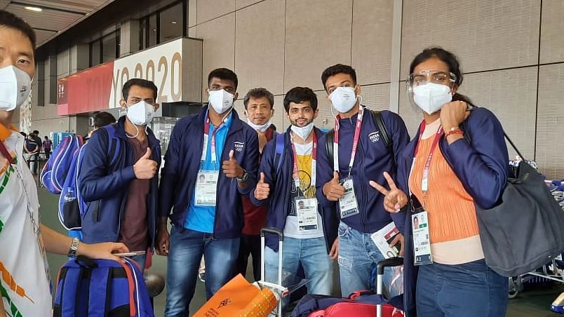<div class="paragraphs"><p>The first batch of the Indian contingent has checked into the Tokyo Olympics Games Village.</p></div>