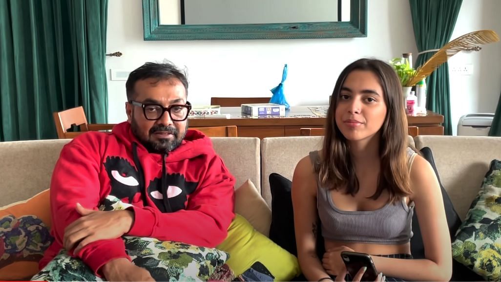 <div class="paragraphs"><p>Anurag Kashyap and Aaliyah Kashyap in her YouTube video</p></div>
