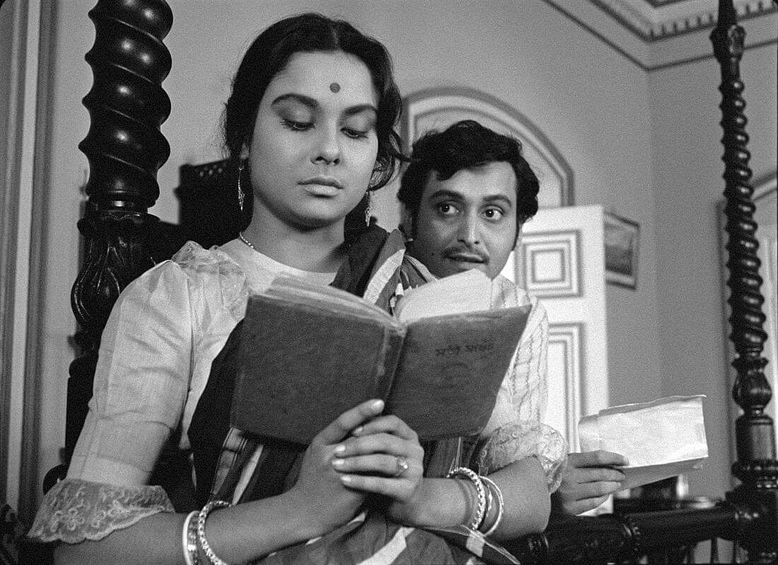 <div class="paragraphs"><p>Soumitra Chatterjee and Madhabi Mukherjee in Charulata.</p></div>