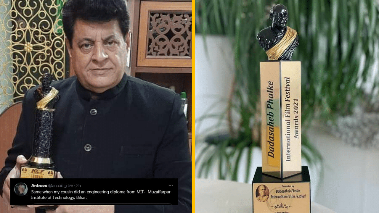 <div class="paragraphs"><p><em>Mahabharat</em> actor Gajendra Chauhan shared a picture with his 'Legend Dadasaheb Award' on Twitter; the Dadasaheb Phalke Award given by the Government.</p></div>