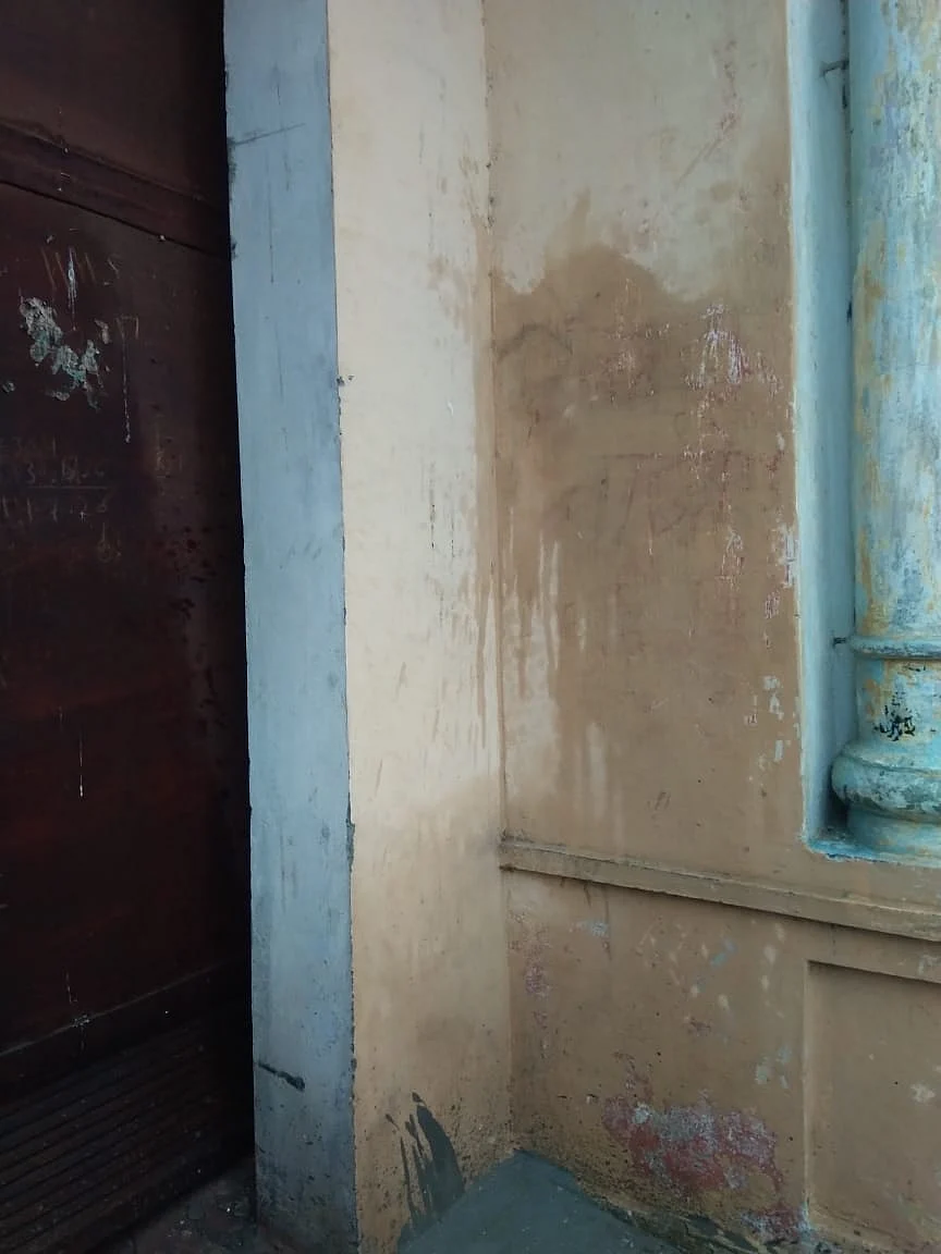 <div class="paragraphs"><p>The word 'Atankwadi' scribbled on the wall of Praveen's house</p></div>