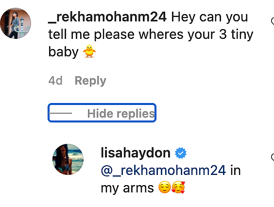 Did Lisa Haydon Announce the Birth of Her Third Baby?