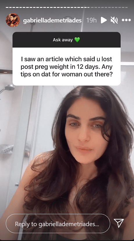 Actor-model Gabriella Demetriades said that people would often say her 'thighs are too thick'. 