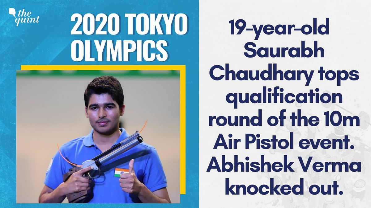19-year-old Saurabh Chaudhary topped the qualifying round in his first Summer Games at 2020 Tokyo Olympics. 