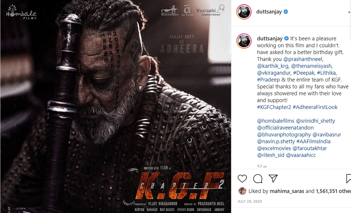 KGF: Chapter 2 stars Sanjay Dutt as the antagonist Adheera. 