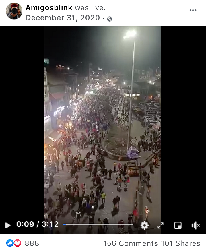 <div class="paragraphs"><p>The LIVE aired on 31 December 2020 shows crowded street in Manali.</p></div>
