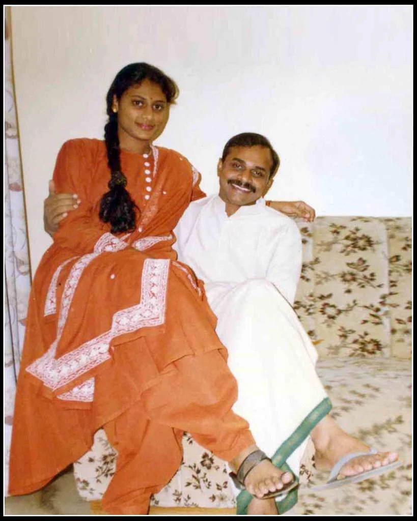 <div class="paragraphs"><p>Y S Sharmila with her father Y S Rajasekhara Reddy.&nbsp;</p></div>