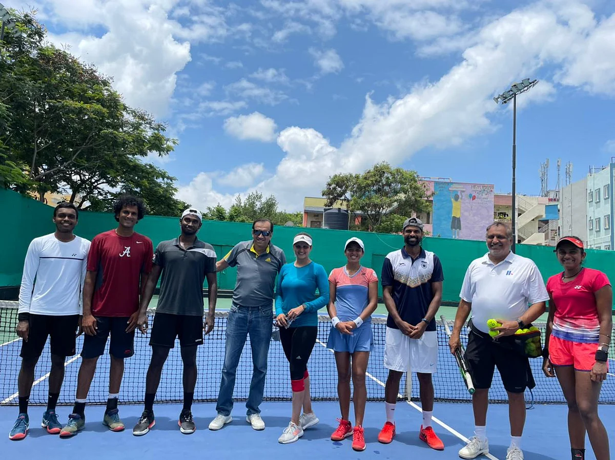 <div class="paragraphs"><p>Sania and Ankita had their final training session in Hyderabad on Sunday. </p></div>