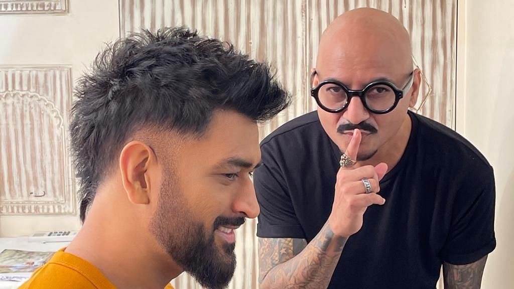 <div class="paragraphs"><p>Former Indian cricket captain sports new hairstyle and beard</p></div>