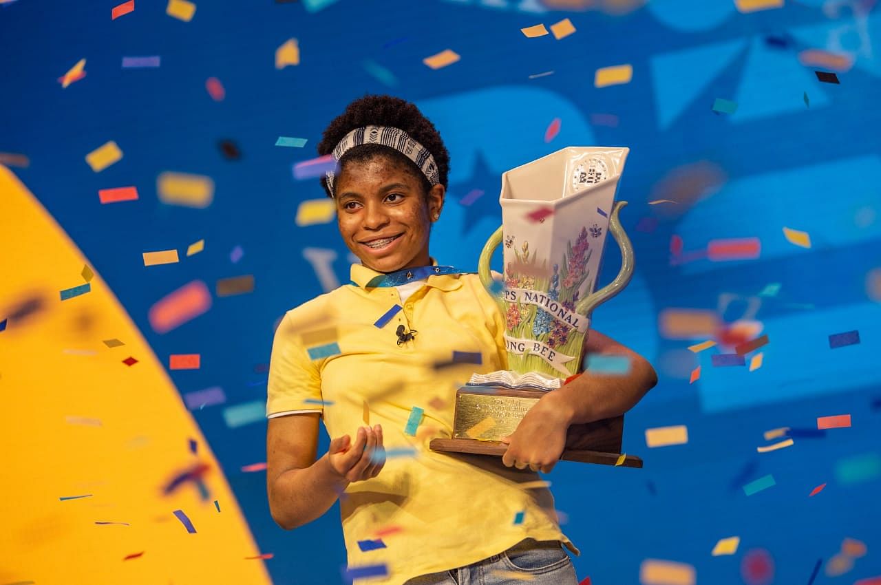<div class="paragraphs"><p>An eighth grader from Louisiana is the first of the African-American descent to win the Spelling Bee.</p></div>