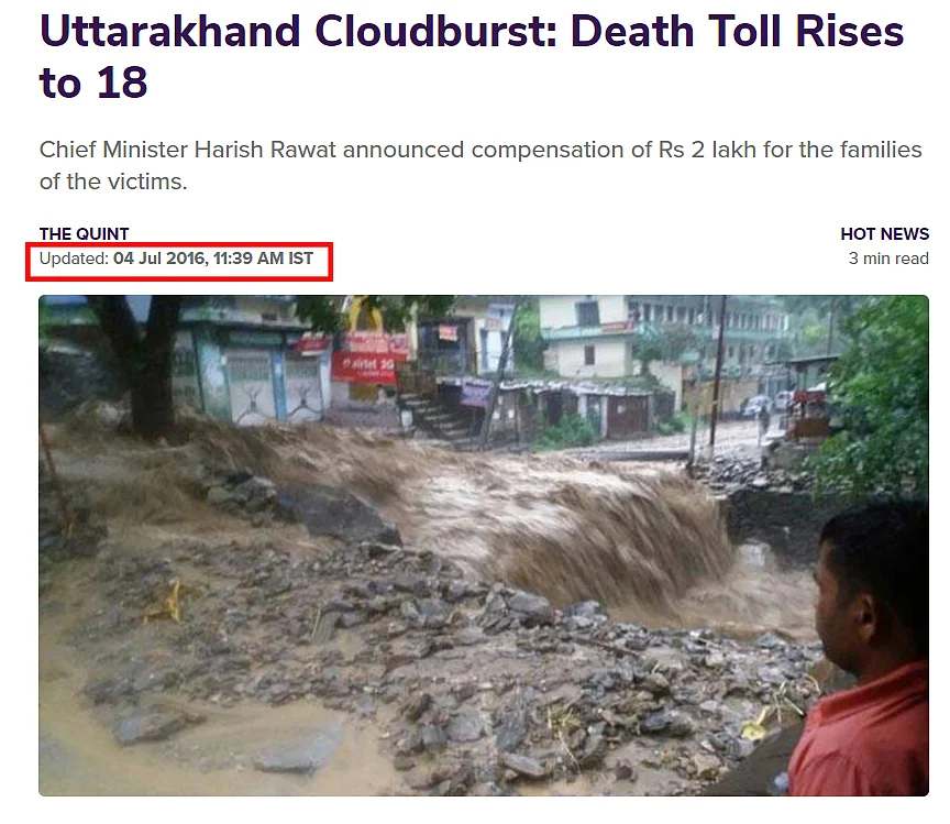 <div class="paragraphs"><p>A link to the story can be found <a href="https://www.thequint.com/news/hot-news/uttarakhand-cloudburst-30-dead-alaknanda-river-above-danger-mark#read-more">here</a>.</p></div>
