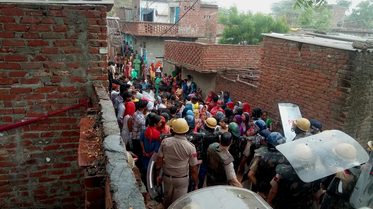 <div class="paragraphs"><p>Faridabad's Khori Village on Wednesday, 14 July saw heavy police deployment.</p></div>