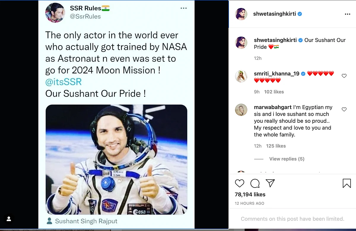 Sushant Singh Rajput Was Set to go For 2024 Moon Mission, Shares Sister Shweta