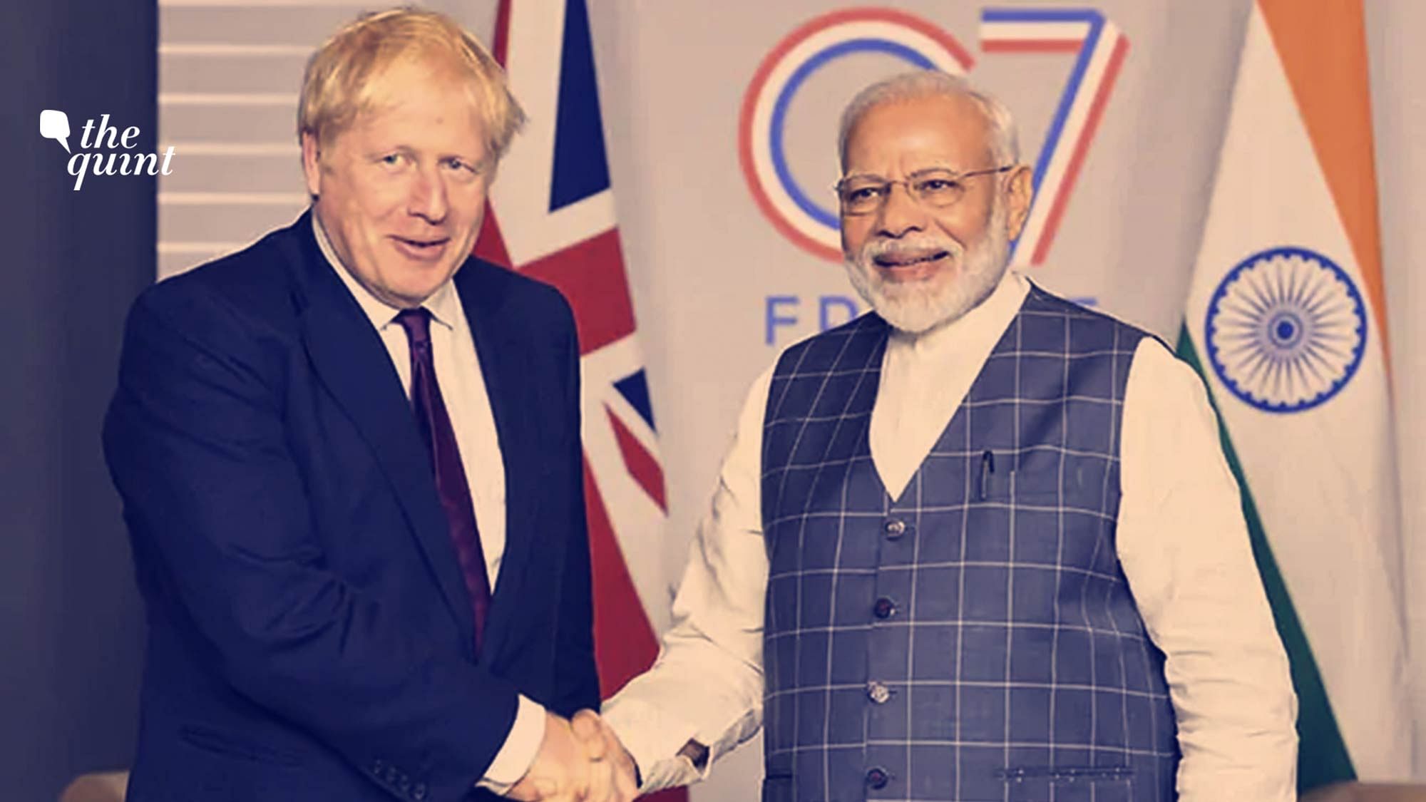 <div class="paragraphs"><p>Prime Minister Narendra Modi and UK's Prime Minister Boris Johnson. Image for representational purposes.</p></div>
