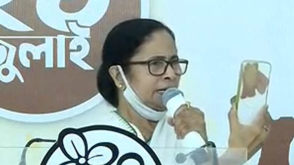 <div class="paragraphs"><p>West Bengal Chief Minister Mamata Banerjee at Trinamool Congress' annual Shahid Dibas event.</p></div>
