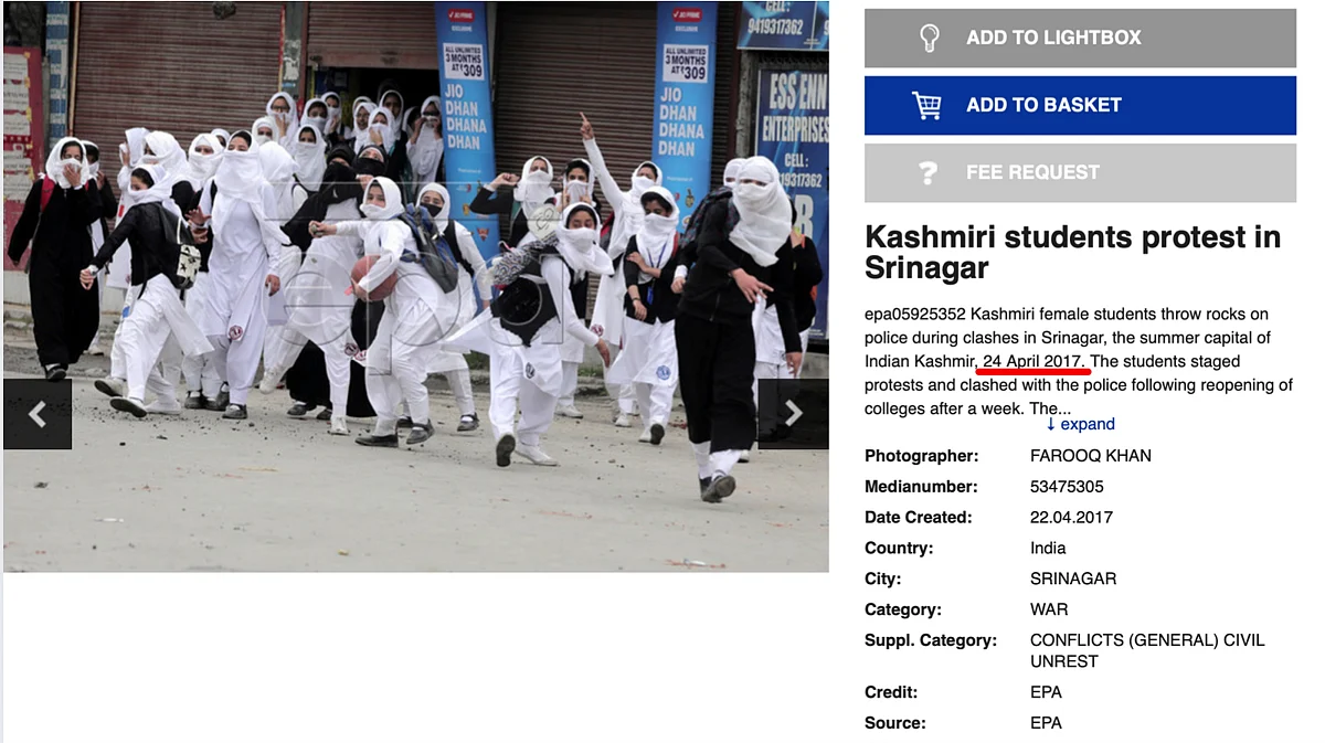 Photo From Srinagar, Taken Under BJP Rule, Used to Falsely Target Cong