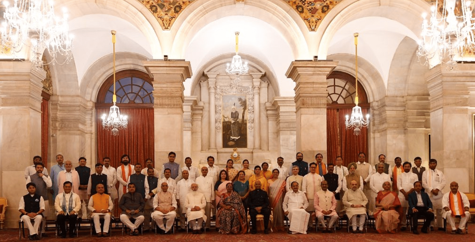 <div class="paragraphs"><p>Several ministers exited from the Union Cabinet to make way for 43 newcomers in a major Cabinet reshuffle, on 7 July.</p></div>