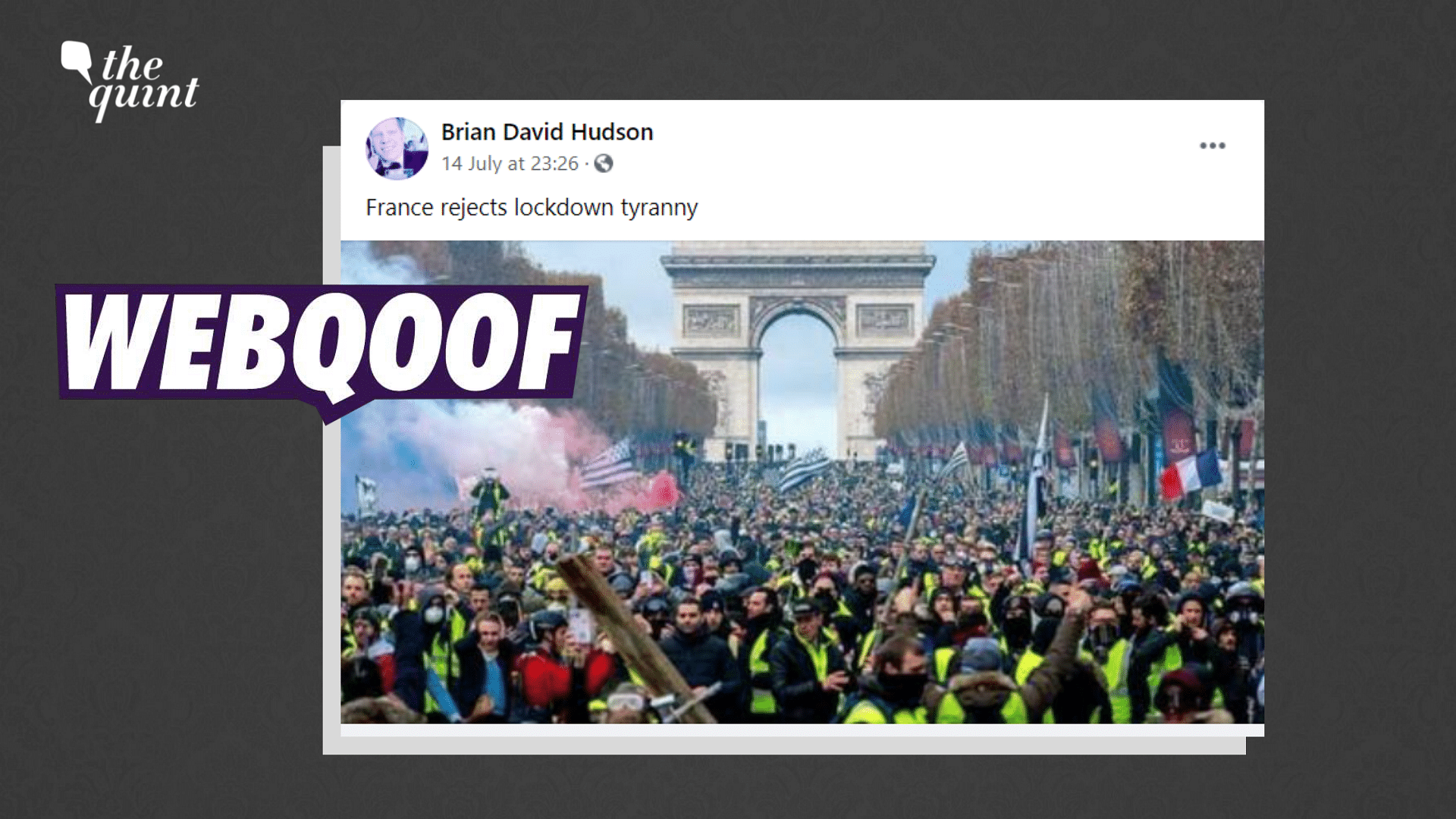 <div class="paragraphs"><p>Fact-Check | The photograph shows a 2018 protest in France about fuel tax hikes, not a COVID-19 related protest.&nbsp;</p></div>